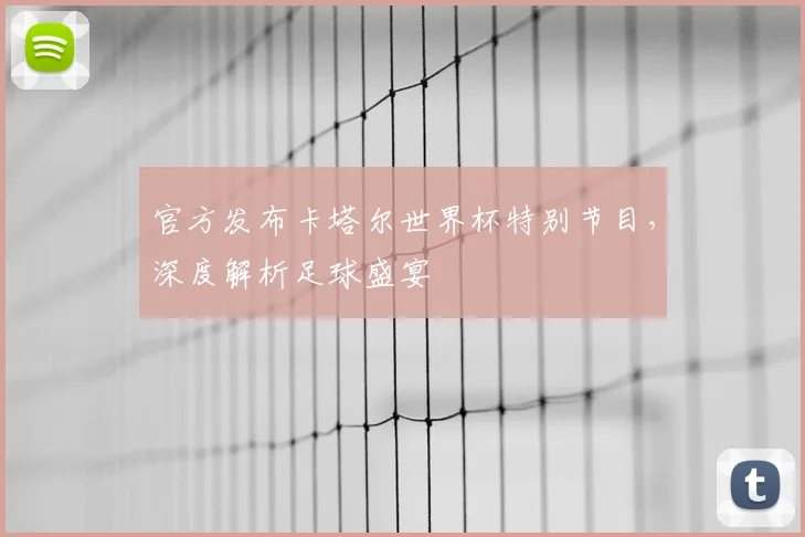 官方发布卡塔尔世界杯特别节目，深度解析足球盛宴