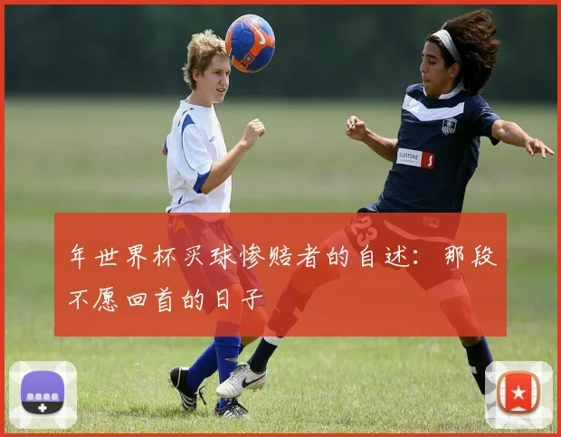 年世界杯买球惨赔者的自述：那段不愿回首的日子